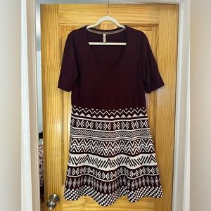 Short sleeve sweater dress